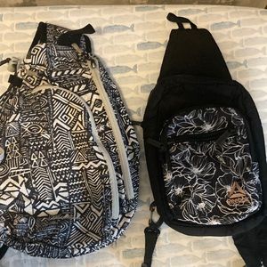 Sporty Day Backpacks Black and White